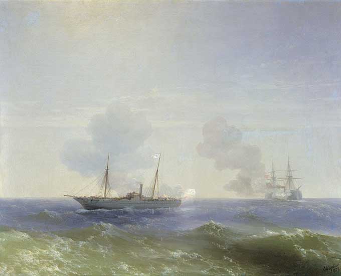 14 works by Aivazovsky were first presented at the Central Naval Museum of St. Petersburg