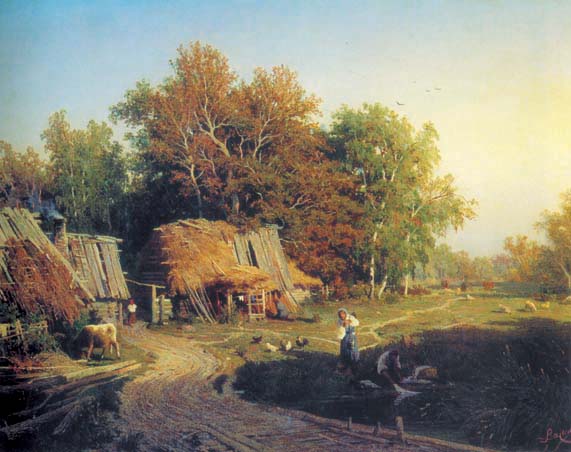 Деревня, 1869, Васильев Федор Александрович, Государственный Русский музей картины художника ArtRussia