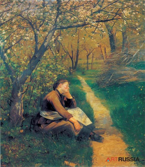 Spring, 1884, Bashkirtseva Maria, The Russian Museum, St.Petersburg paintings to artist of ArtRussia