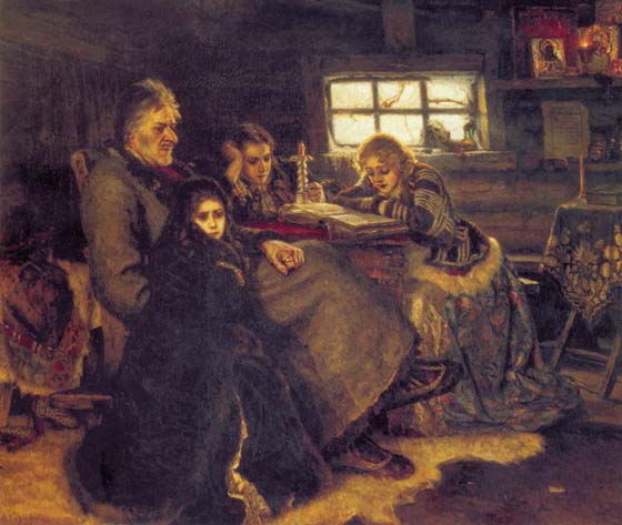 Menshikov in Berezovo, 1883, Surikov Vasily, The Tretyakov Gallery paintings to artist of ArtRussia