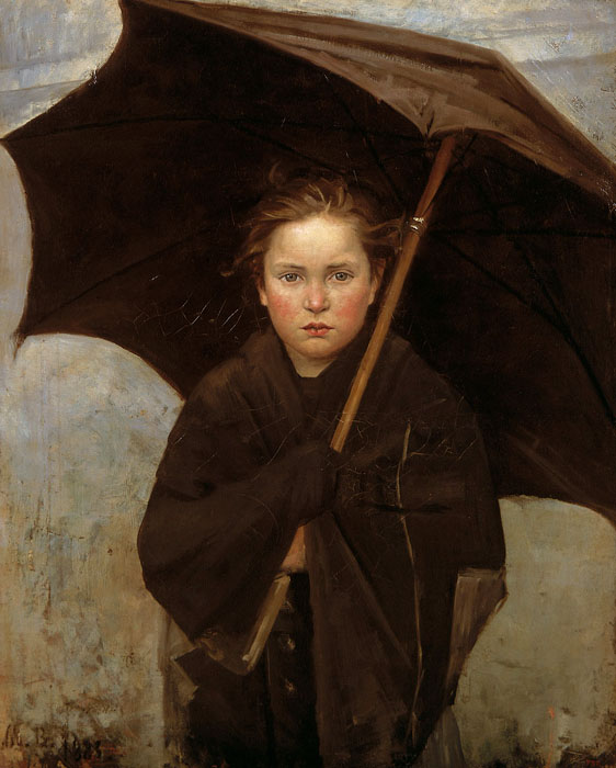 The umbrella, 1883, Bashkirtseva Maria, The Russian Museum, St.Petersburg paintings to artist of ArtRussia