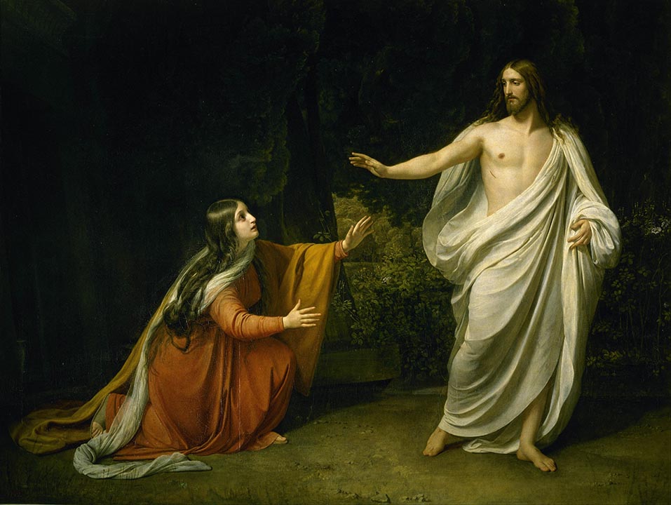 The phenomenon of Christ to Maria Magdaline after revival, 1835, Ivanov Alexander, The State Russian Museum, St. Petersburg paintings to artist of ArtRussia