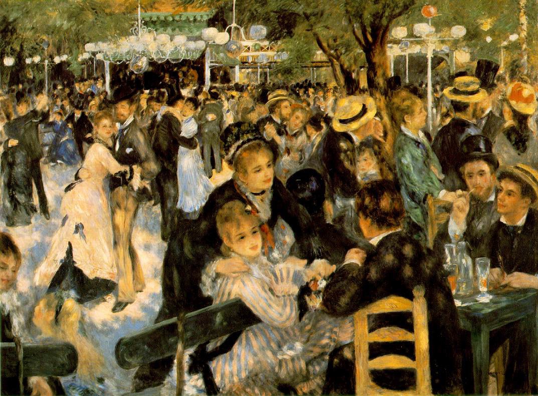 Ball at the Moulin de la Galette, 1876, Renoir Pierre-Auguste, Musee d'Orsay, Paris paintings to artist of ArtRussia