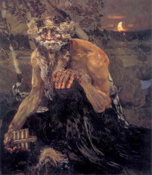 Pan, 1899, Vrubel Mikhail, The Tretyakov Gallery, Moscow paintings to artist of ArtRussia
