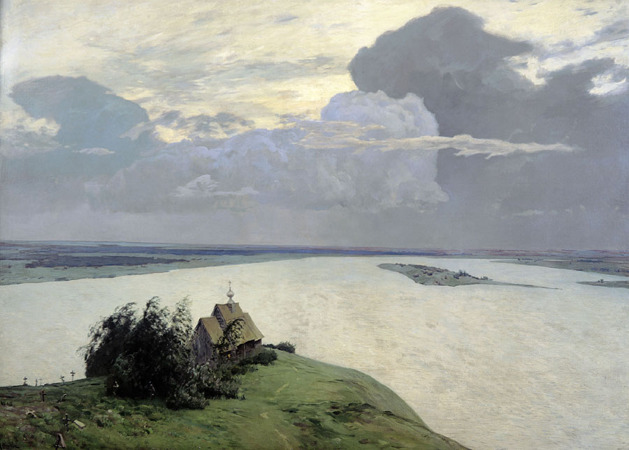 Над вечным покоем, 1894, Левитан Исаак, Третьяковская галерея картины художника ArtRussia