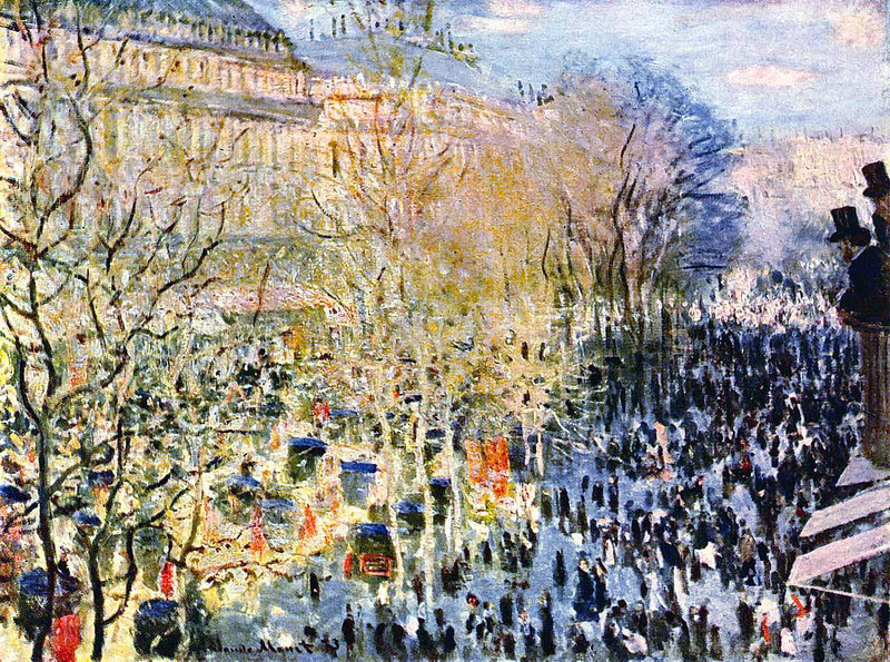 Boulevard des Capucines in Paris, 1873, Monet Claude, State Museum of Fine Arts. Pushkin paintings to artist of ArtRussia