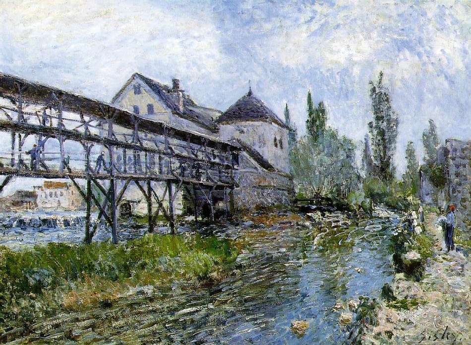 Windmill of Provence in the Maures, 1883, Sisley Alfred, Museum Boijmans Van Beuningen, Rotterdam paintings to artist of ArtRussia