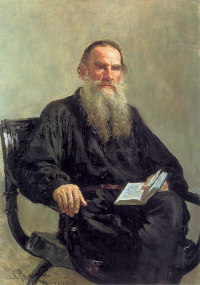 Portrait of the writer of Lev Nikolayevich Tolsotoy, 1887, Repin Ilya, The Tretyakov Gallery paintings to artist of ArtRussia