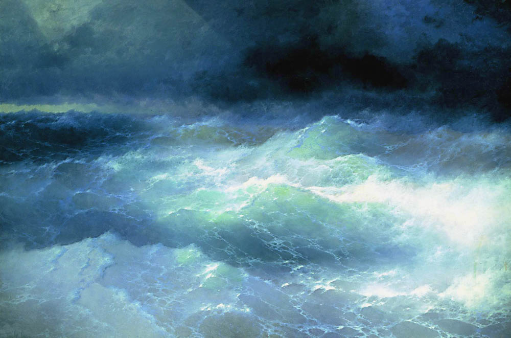 Among the waves, 1898, Aivazovskiy Ivan, The Art Gallery. Feodosiya paintings to artist of ArtRussia