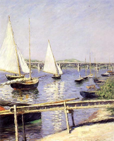 Sailboats in Argenteuil, 1888, Caillebotte Gustave, Museum d'Orsay, Paris paintings to artist of ArtRussia