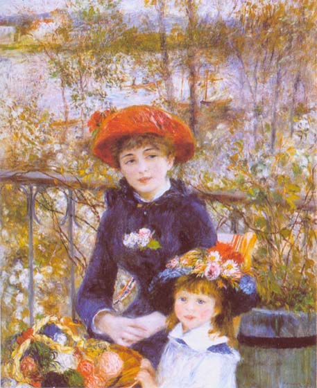 On the terrace, 1881, Renoir Pierre-Auguste, Art Institute of Chicago, Chicago paintings to artist of ArtRussia