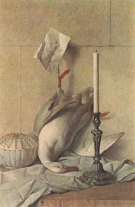 White duck, 1753, Oudry Jean-Baptiste, Private collection paintings to artist of ArtRussia
