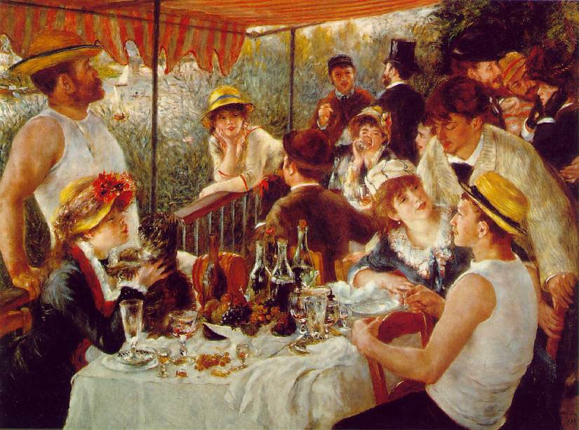 Breakfast boaters, 1881, Renoir Pierre-Auguste, Phillips Memorial Gallery, Washington paintings to artist of ArtRussia