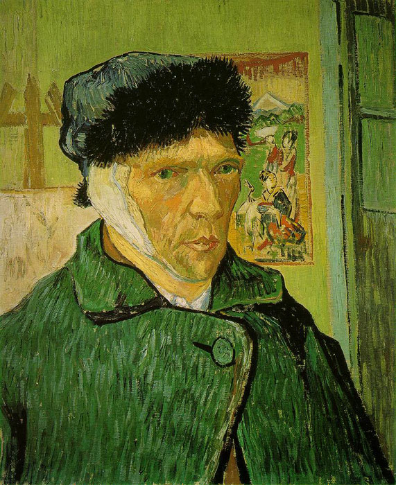 Self-portrait with bandaged ear, 1889, Van Gogh Vincent, Courtauld Institute Gallery, London paintings to artist of ArtRussia