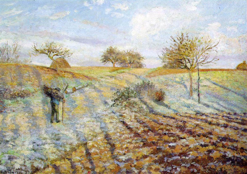 Frost, 1873, Pissarro Camille, Musee d'Orsay, Paris paintings to artist of ArtRussia