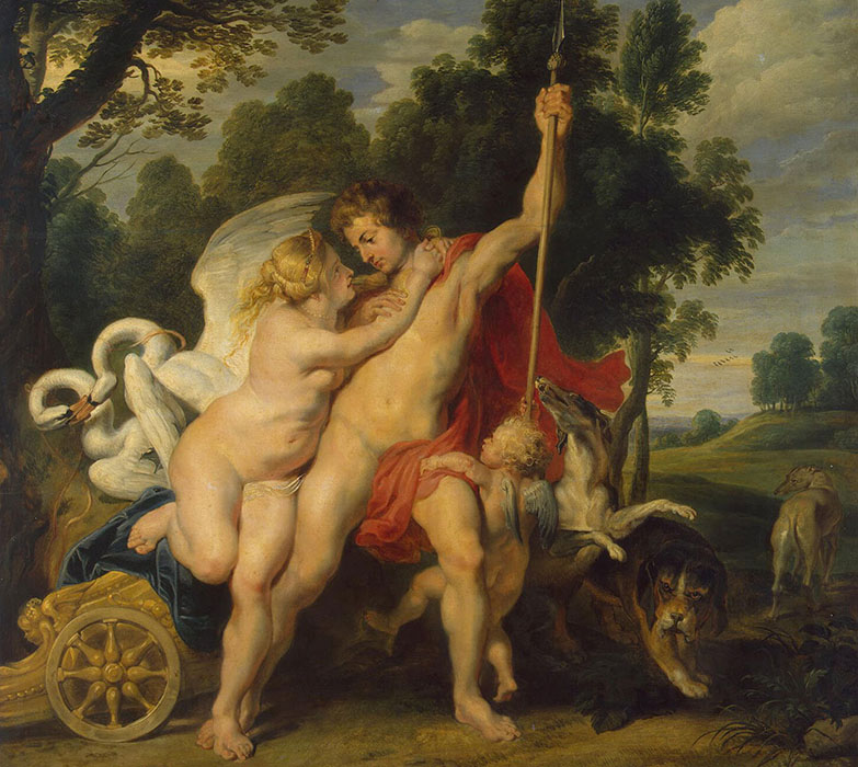 Венера и Адонис, 1610-1611, Рубенс Питер Пауль, Эрмитаж, Санкт-Петербург картины художника ArtRussia