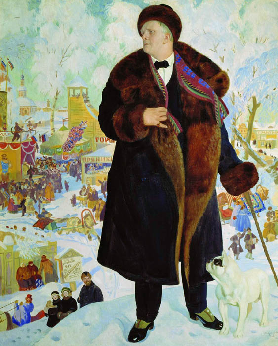 Portrait of Fiodor Shaliapin, 1922, Kustodiev Boris, The Russian Museum, St.Petersburg paintings to artist of ArtRussia