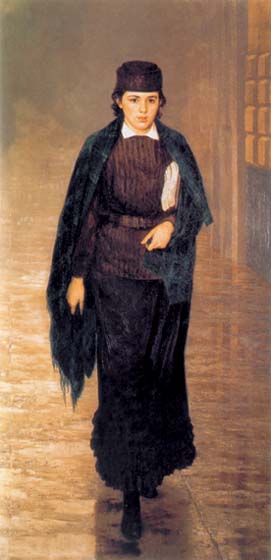 Курсистка, 1880, Ярошенко Николай, Государственный Русский музей картины художника ArtRussia
