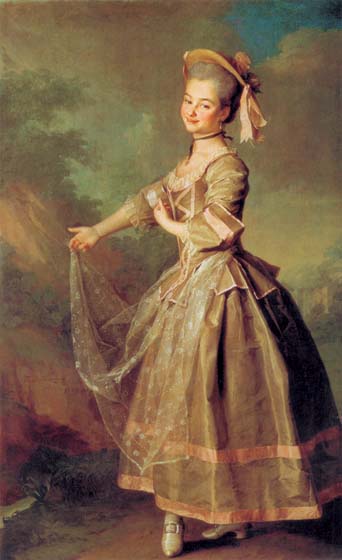 Portrait of foster child of Imperial educational society of noble maidens Ekaterina Ivanovna Nelidova, 1773, Levitsky Dmitry, The Russian Museum, St.Petersburg paintings to artist of ArtRussia