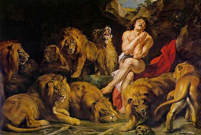 Daniel in the lions' den, 1615, Rubens Peter Paul, National Gallery of Art, Washington paintings to artist of ArtRussia