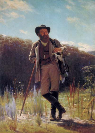 Portrait of I.I. Shishkin, 1873, Kramskoy Ivan, The Tretyakov Gallery, Moscow paintings to artist of ArtRussia