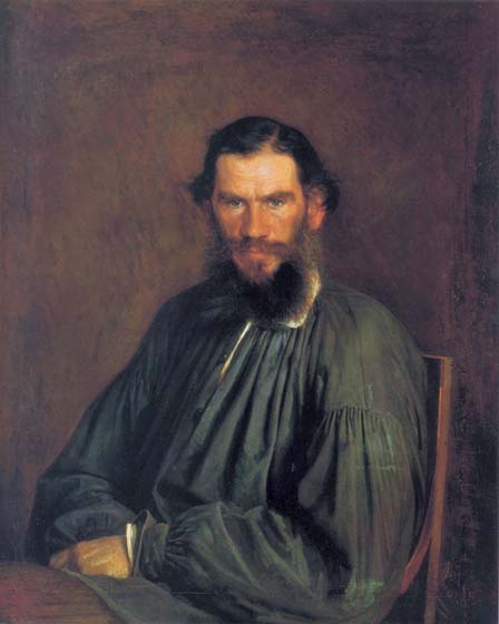Portrait of writer Lev Nikolaevich Tolstoy, 1873, Kramskoy Ivan, The Tretyakov Gallery, Moscow paintings to artist of ArtRussia
