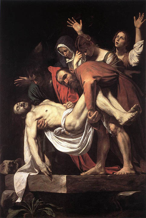 The Entombment of Christ, 1603-1604, Caravaggio Michelangelo Merisi da, Vatican Museum's Pinacoteca paintings to artist of ArtRussia