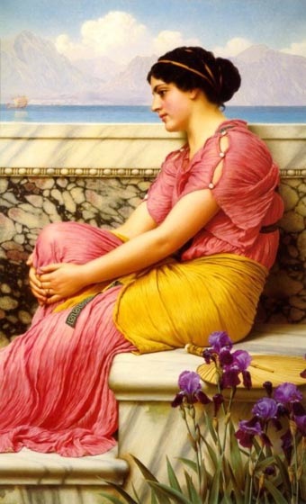 Absence makes the heart to be more loving, 1912, Godward John William, Private collection paintings to artist of ArtRussia