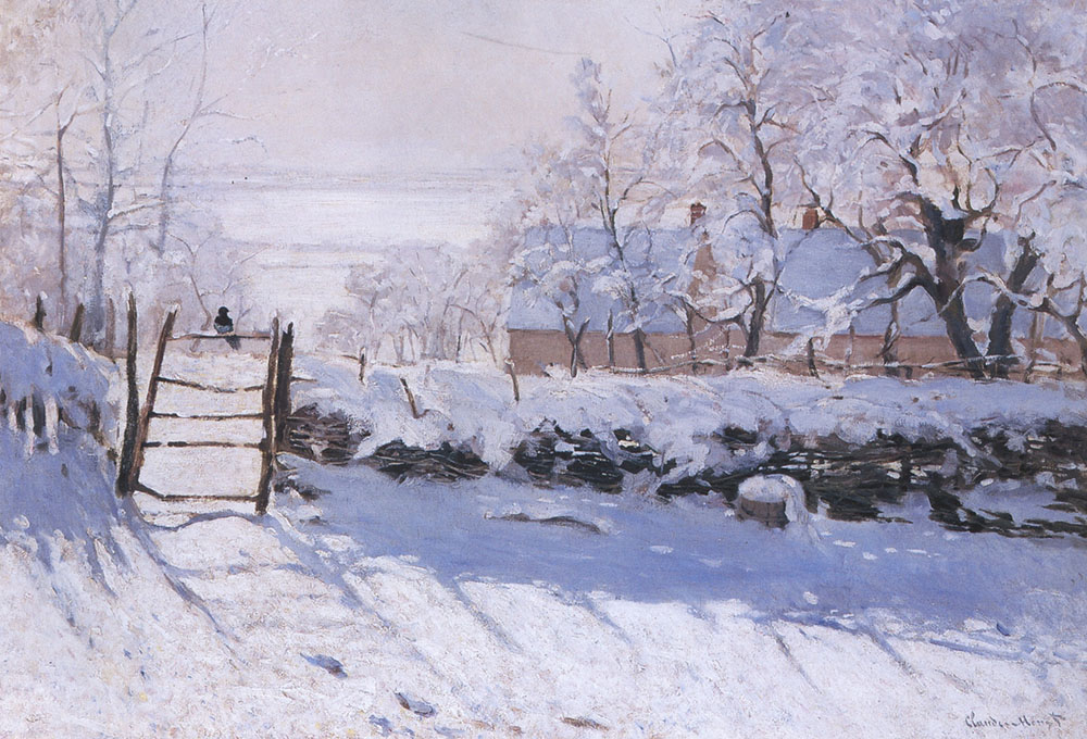 The Magpie, 1868—1869, Monet Claude, Musee d'Orsay, Paris paintings to artist of ArtRussia