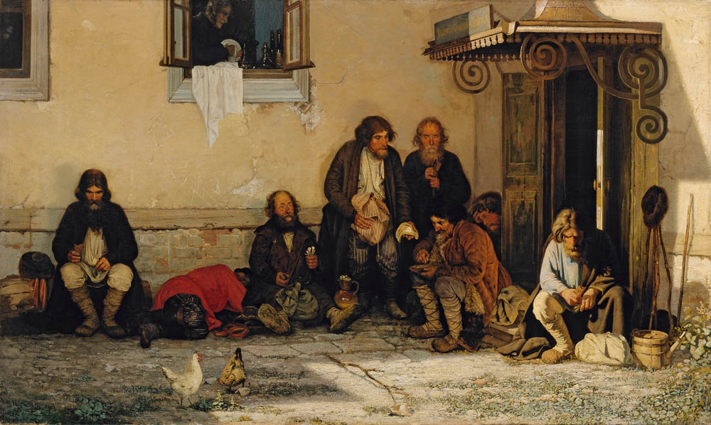 Земство обедает, 1872, Мясоедов Григорий Григорьевич, Третьяковская галерея картины художника ArtRussia