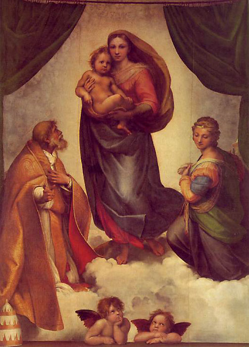 Sistine Madonna, 1514, Raphael Santi, Gemäldegalerie, Dresden paintings to artist of ArtRussia
