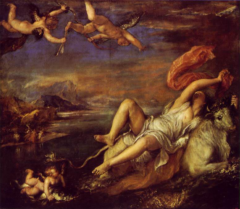 Rape of Europa, 1562, Tiziano Vecellio, Isabella Stewart Gardner Museum, Boston paintings to artist of ArtRussia