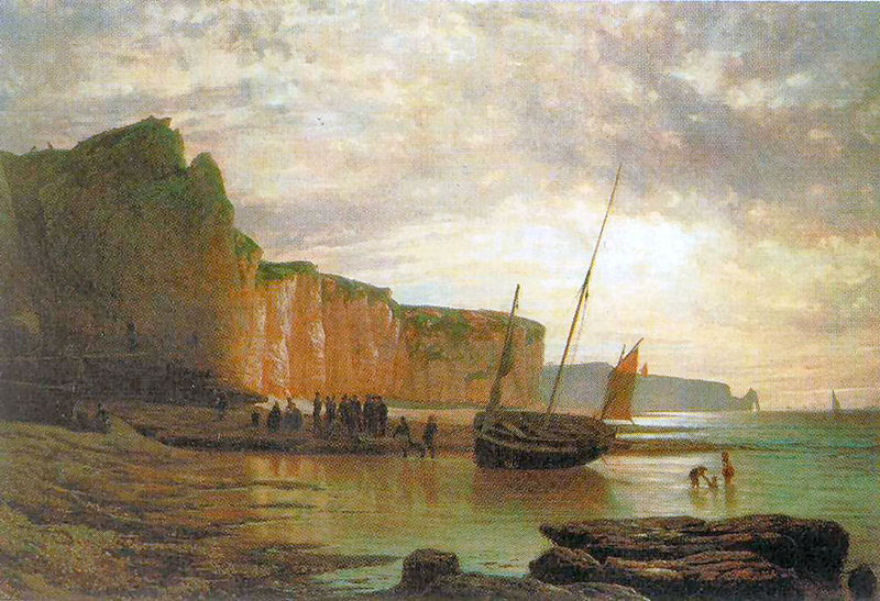 Normandy Beach, 1859, Lagorio Lev, The Tretyakov Gallery, Moscow paintings to artist of ArtRussia