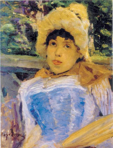 Portrait of the chorus-girl, 1883, Korovin Konstantin, The Tretyakov Gallery paintings to artist of ArtRussia