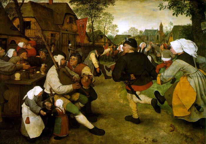 Peasant dance, 1568, Brueghel Pieter, Art and History Museum, Vienna paintings to artist of ArtRussia