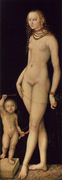 Venus and Cupid, 1530, Cranach Lucas, Gemäldegalerie, Berlin paintings to artist of ArtRussia