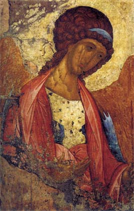 Archangel Michael, 14хх, Rublev Andrei, The Tretyakov Gallery, Moscow paintings to artist of ArtRussia