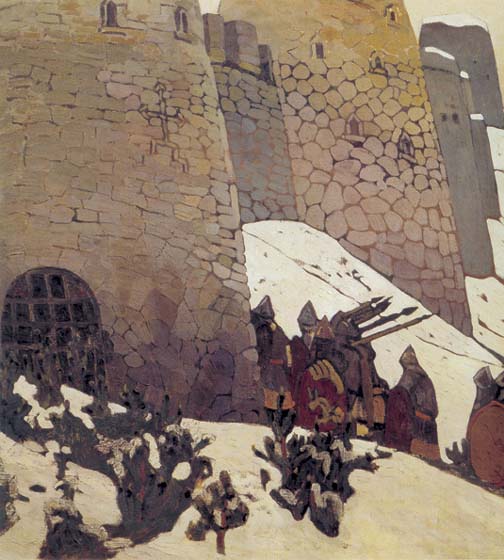 Patrol, 1905, Roerich Nicholas, The Russian Museum, St.Petersburg paintings to artist of ArtRussia
