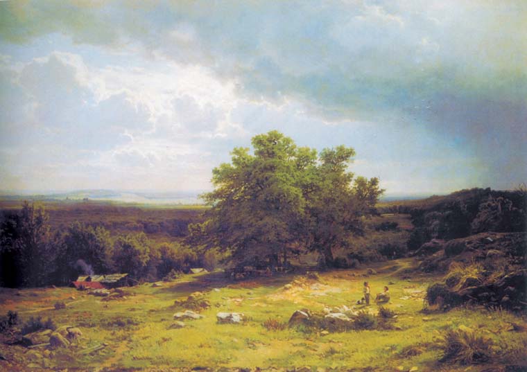 View on vicinities of Dusseldorf, 1865, Shishkin Ivan, The Russian Museum paintings to artist of ArtRussia
