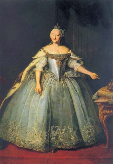 Portrait of empress Elizaveta Petrovny, 1743, Vishnyakov Ivan, The Tretyakov Gallery, Moscow paintings to artist of ArtRussia