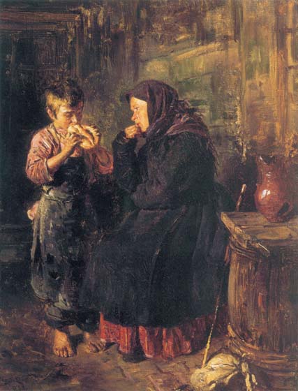 Meeting, 1883, Makovsky Vladimir, The Tretyakov Gallery, Moscow paintings to artist of ArtRussia